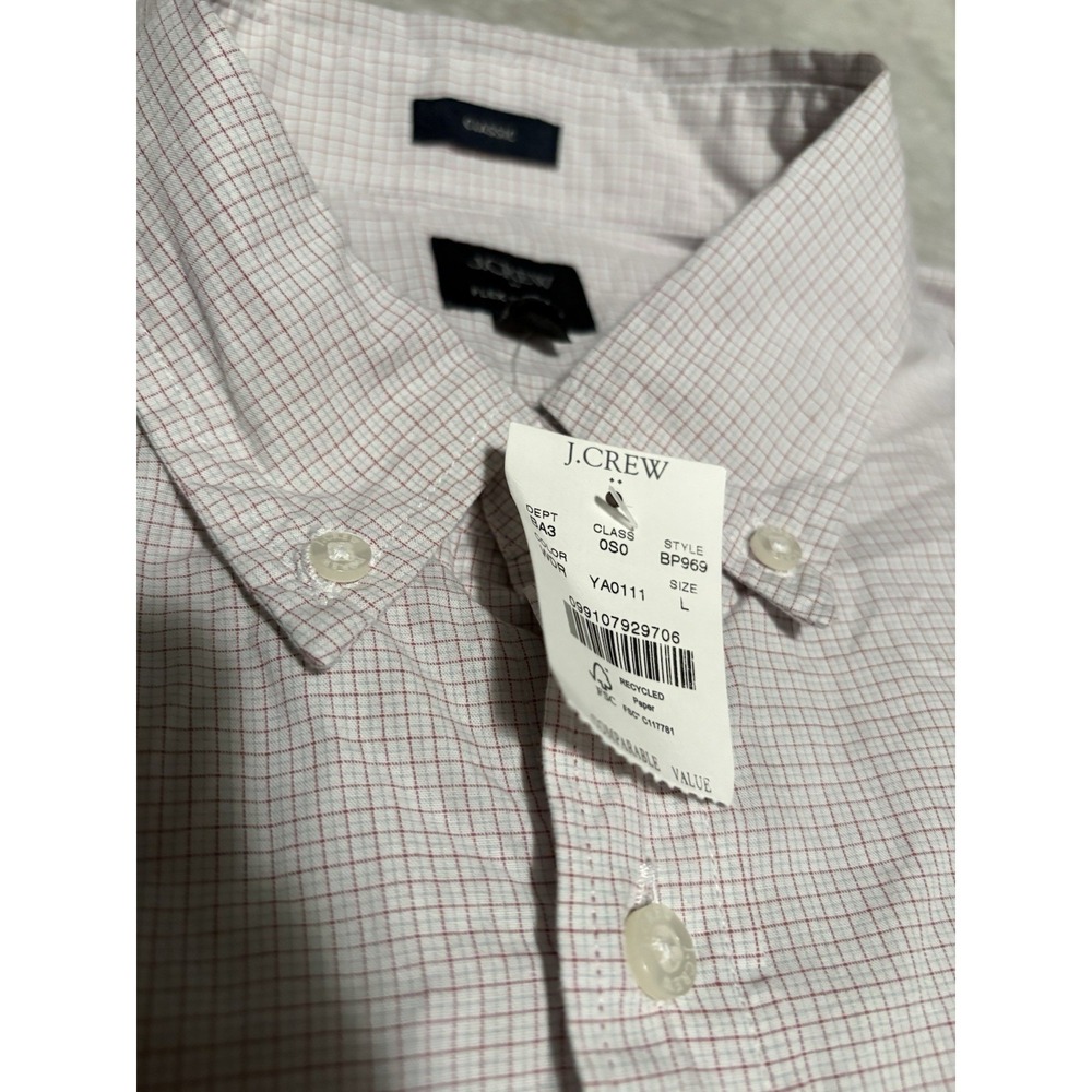 J.CREW Mens Long Sleeve Flex Washed Classic Shirt Size Large NWT - Picture 3 of 5